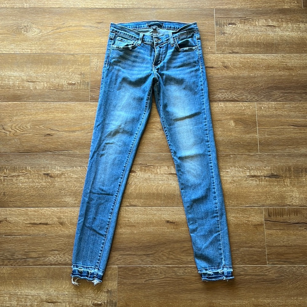 Flying Monket Distressed Hem Skinny Jeans Sz27